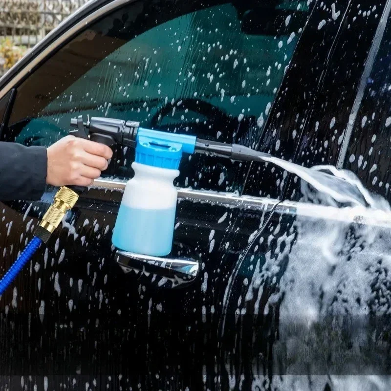 1000ML Snow Foam Cannon Adjustable Water Hose Foam Gun Sprayer Car Wash Home Garden Outdoor Cleaning Bottle Tool