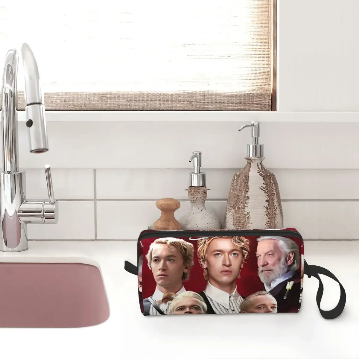 Coriolanus Snow Makeup Bag Large Cosmetic Bag Men Women The Hunger Games Toiletry Bag Dopp Kit