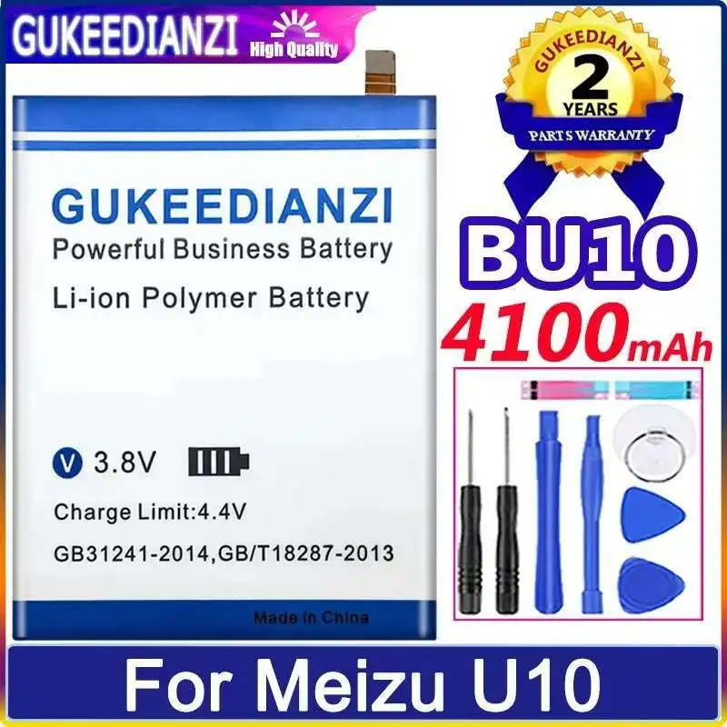

Аккумулятор мобильного телефона 4100 мАч для Meizu Meizy Meilan U10, быстрая зарядка BU10