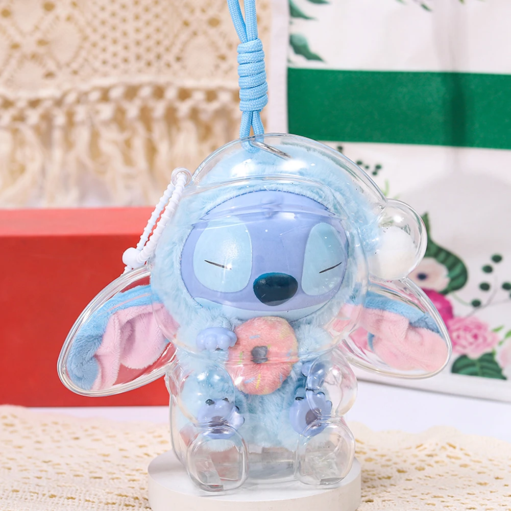 5-1PCS Transparent Protective Cover For Stitch Dustproof Cartoon Toy Storage Case Cute Figurine Display Cover Children's Gifts