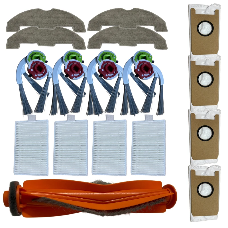 For LIECTROUX T9 Robot Vacuum Cleaner Parts Main Roller Side Brush Dust HEPA Filter Cleaning Mop Cloth Rags Dust Bags