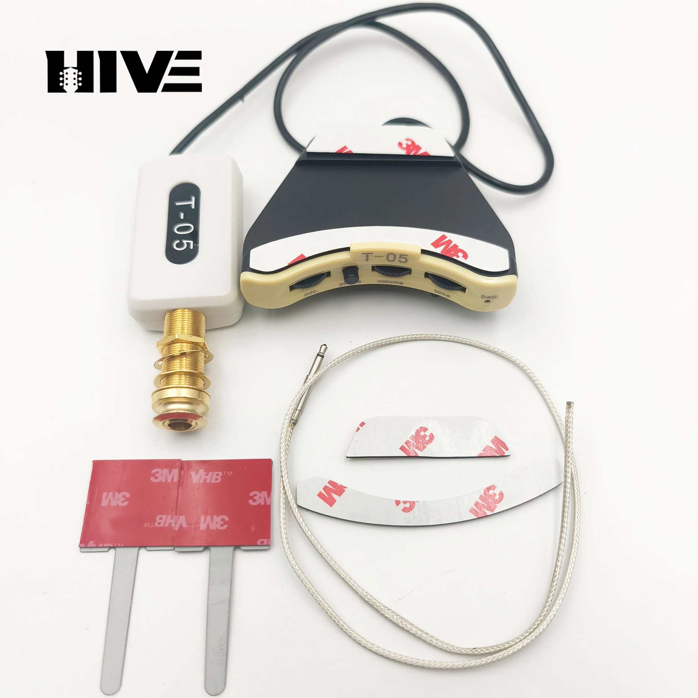 

Звукосниматели T-05 для классической фолк-гитары без сверления отверстий, установка в звуковой отверстие акустической гитары, с аксессуарами