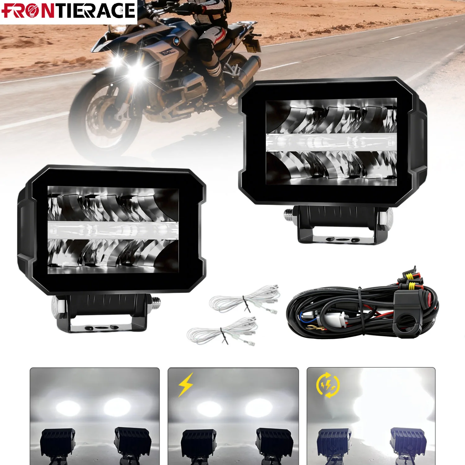 

Дополнительные 5-дюймовые рабочие фары-проекторы для мотоциклов Volvo, сверхъяркие, для грузовиков Fara, Jeep 4x4, внедорожников, 12В 24В