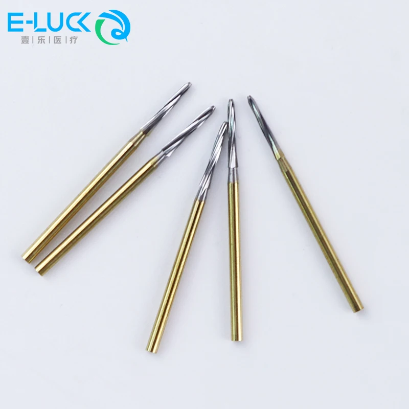 5Pcs/Box Dental Burs Tungsten Carbide Drills Trimming Finishing 1.6mm FG High Speed Handpiece Clinic Lab