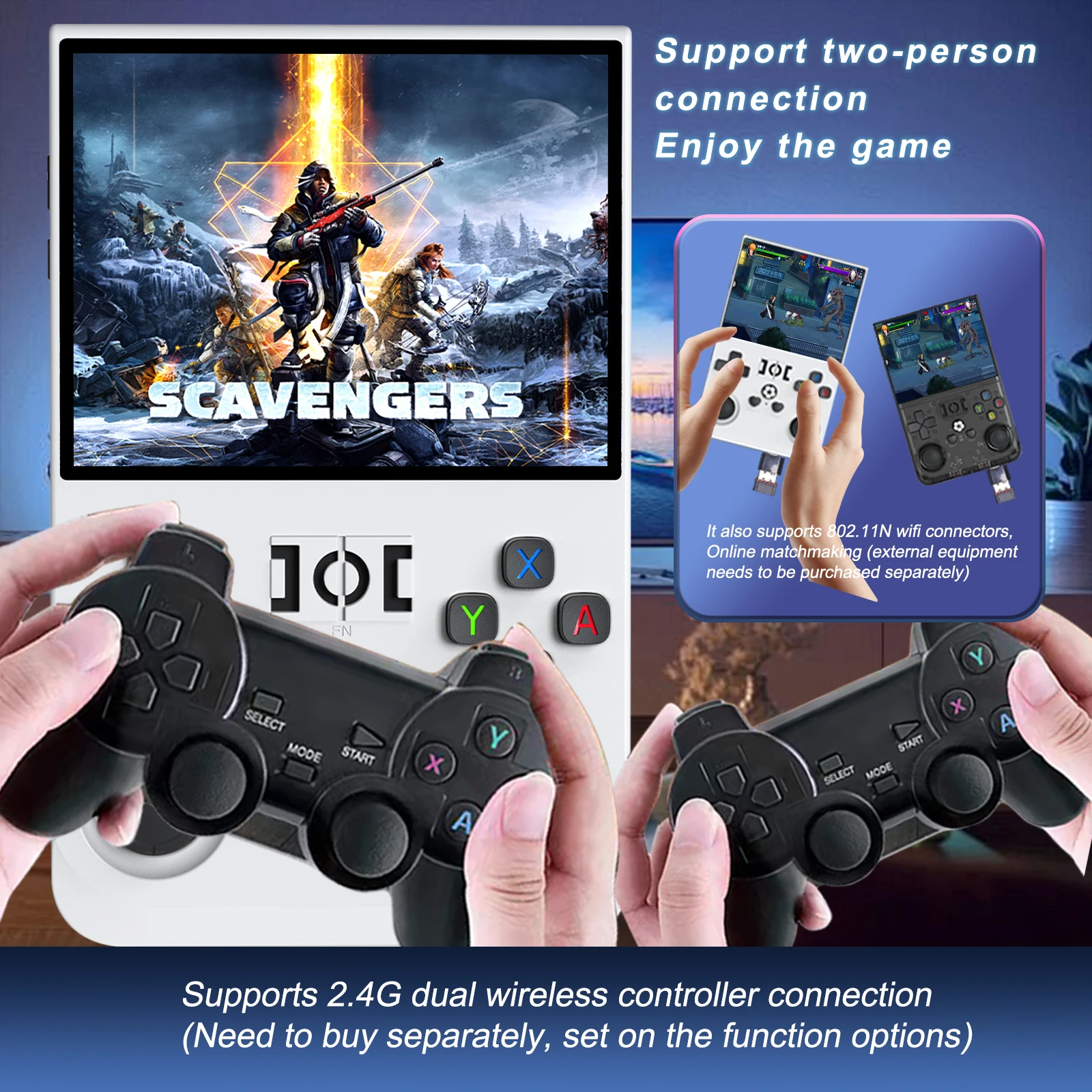 128G R36PRO Retro Handheld Game Players Game Console Linux System 3.5 Inch IPS Screen Pro Portable Games Accessories with Games