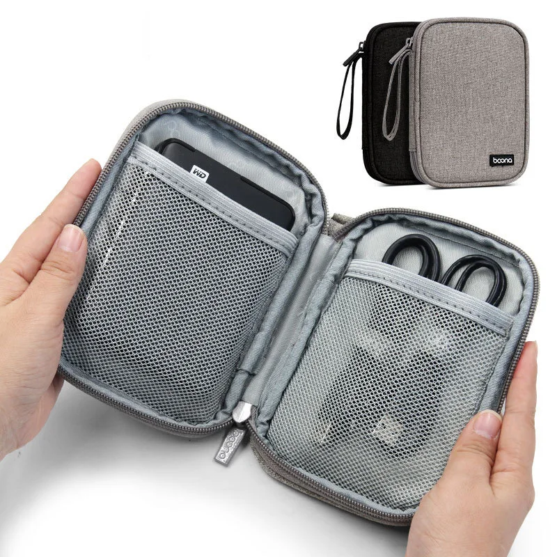 

2.5-inch External Hard Drive Storage Bags Oxford Protective Case Pouch for HDD USB Drive Tech Organizer Travel Accessories Bag