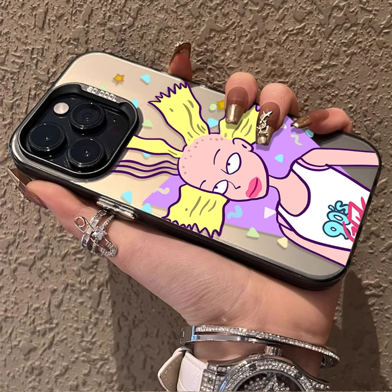 مضحك الكرتون R-Rugrats PC حافظة هاتف صلبة آيفون 17 الهواء 16 15 11 12 14 13 برو ماكس XS X XR زائد 8 7 SE 2020 غطاء مقاوم للصدمات