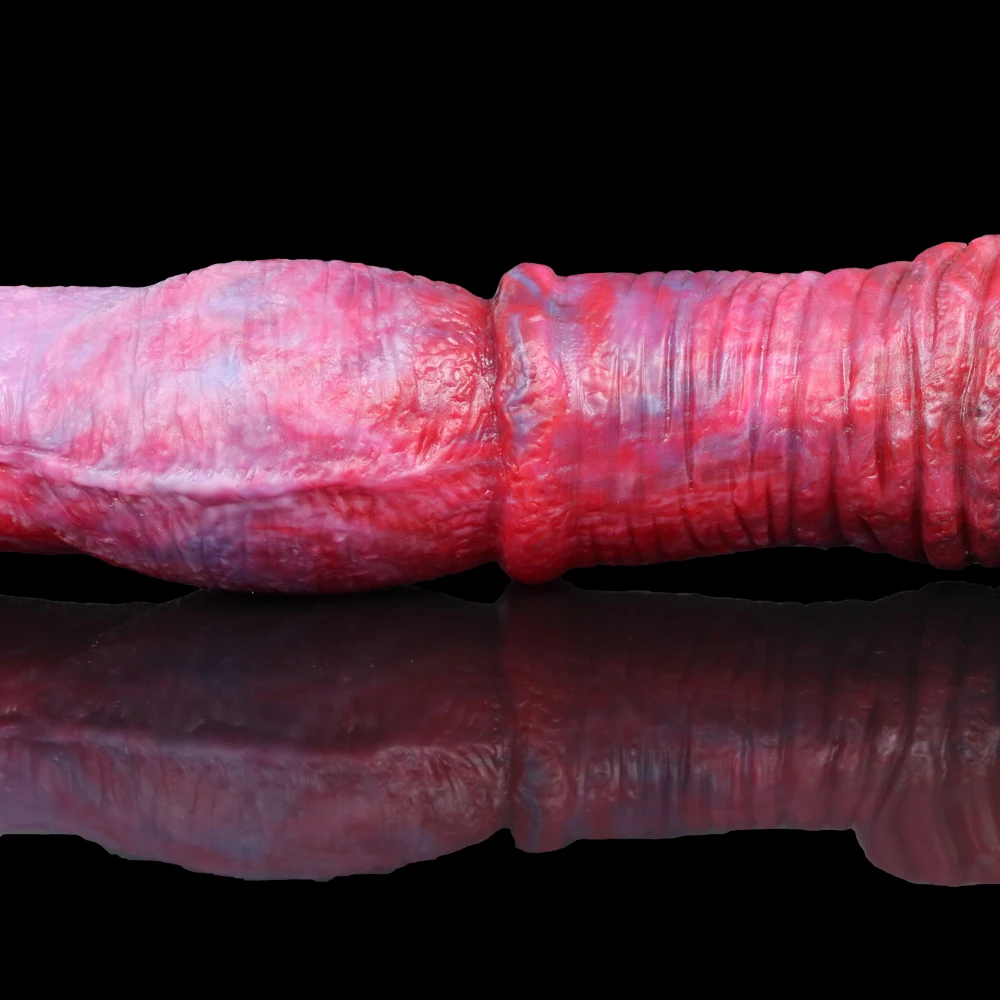 LUUK Superlanger Analplug 47,8 cm (18,8 Zoll) Pferde-Dildo Doppelkopf Tierpenis Zwei große Knoten Klitoris Stimulation Sexspielzeug für Frauen Lesben_voghion.com