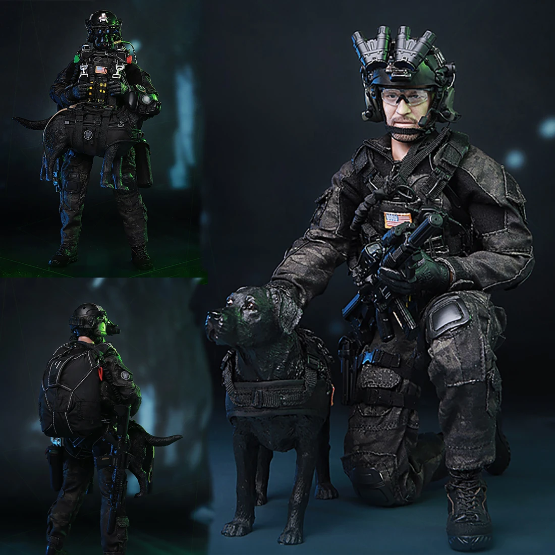 ViiKONDO M013 Minitimes 1/6 Scale Military Soldier Action Figure - 12-Inch Articulated Figurine with Accessories & Miniature Dog