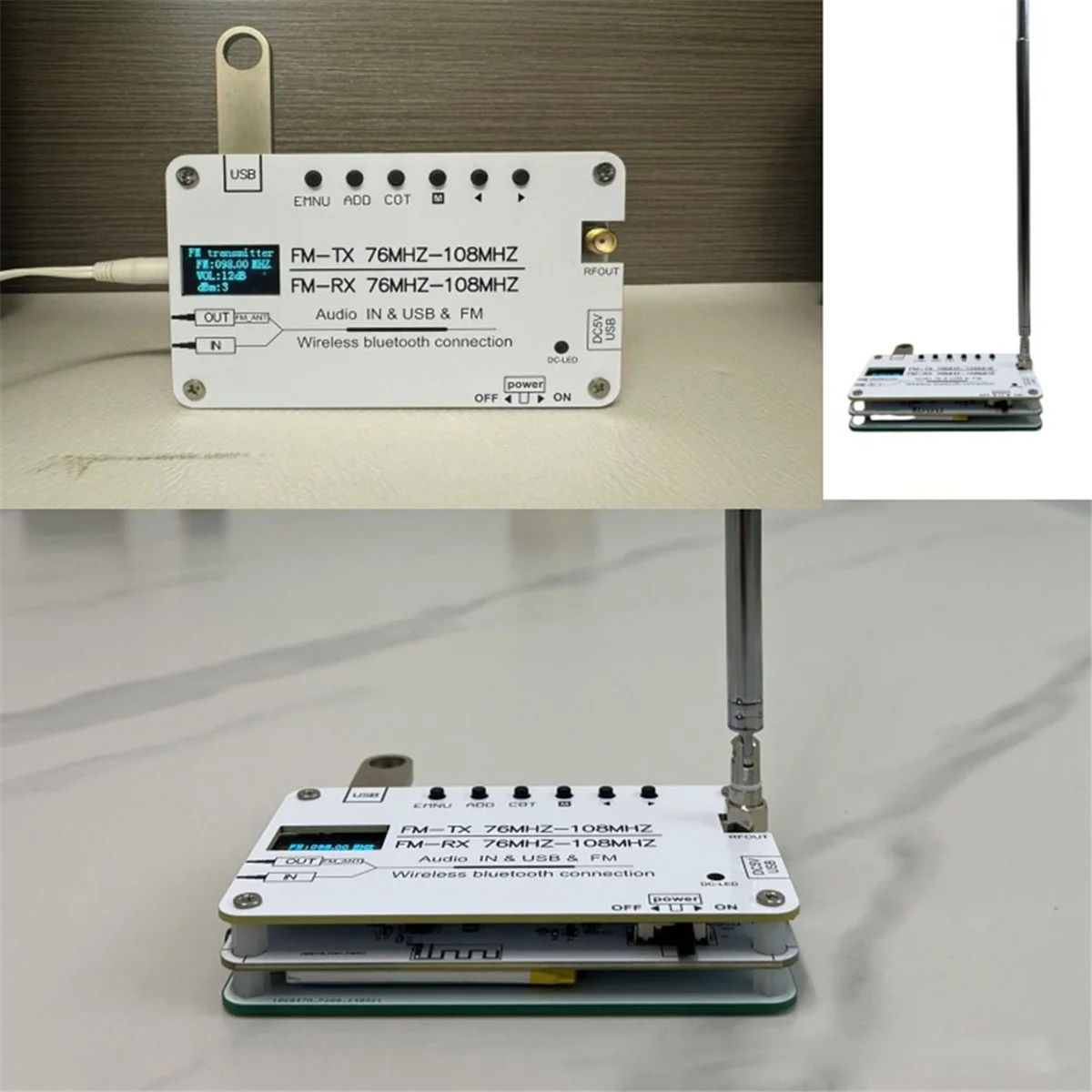

Превосходный! Многофункциональный FM-передатчик Bluetooth USB FM-передатчик FM-радио 76 МГц-108 МГц Прием и передача AUX Audi