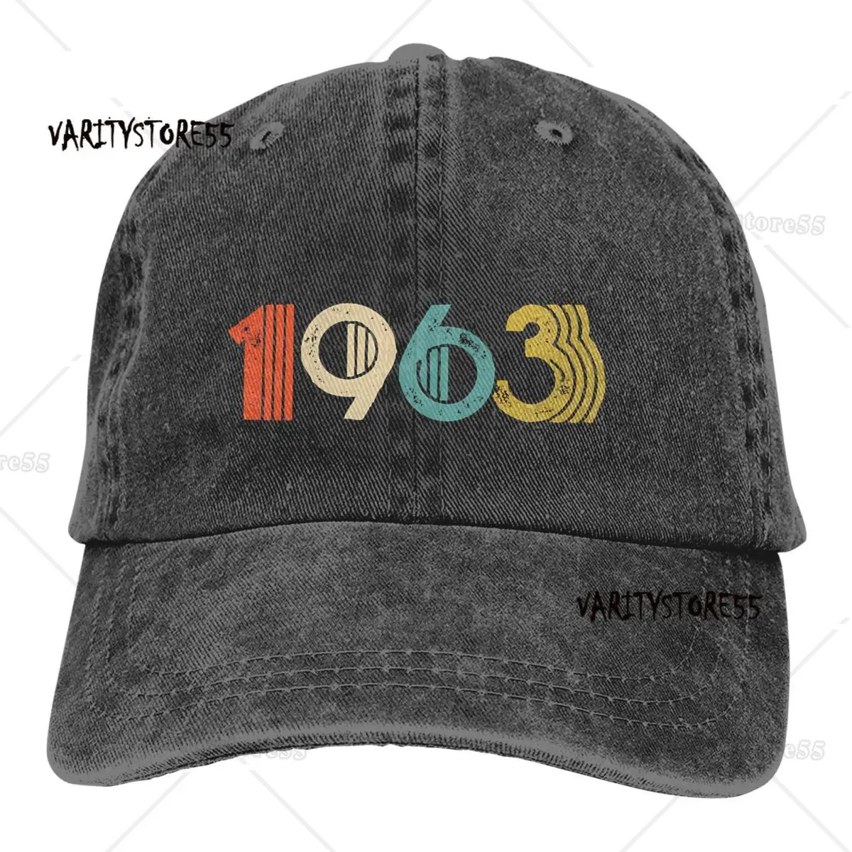 

Vintage 55th Birthday Baseball Cap Men Hats Women Visor Protection Snapback 1963 Caps