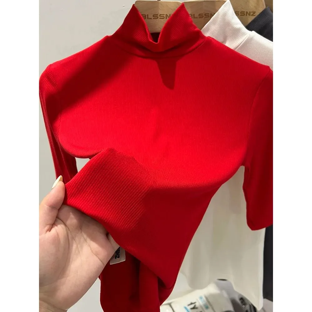 スリムフィット タートルネック Tシャツ 女性用 ベーシック オルト スヴェ クリーンフィット スレ レディース プレミアム品質 ファッショナブル カジュアルウェア