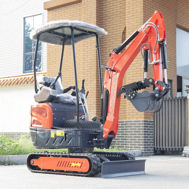 Miniexcavadora sobre orugas de gran oferta europea, 1600kg, huerto agrícola, 1,2 toneladas, miniexcavadora de construcción de carreteras de alta calidad personalizada