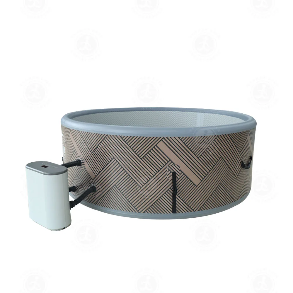 

STLF Popular Inflatable Hot Tubs 6 Person Round Shape Outdoor Spa Tubs Popular Garden Leisure Spa Hot Tub