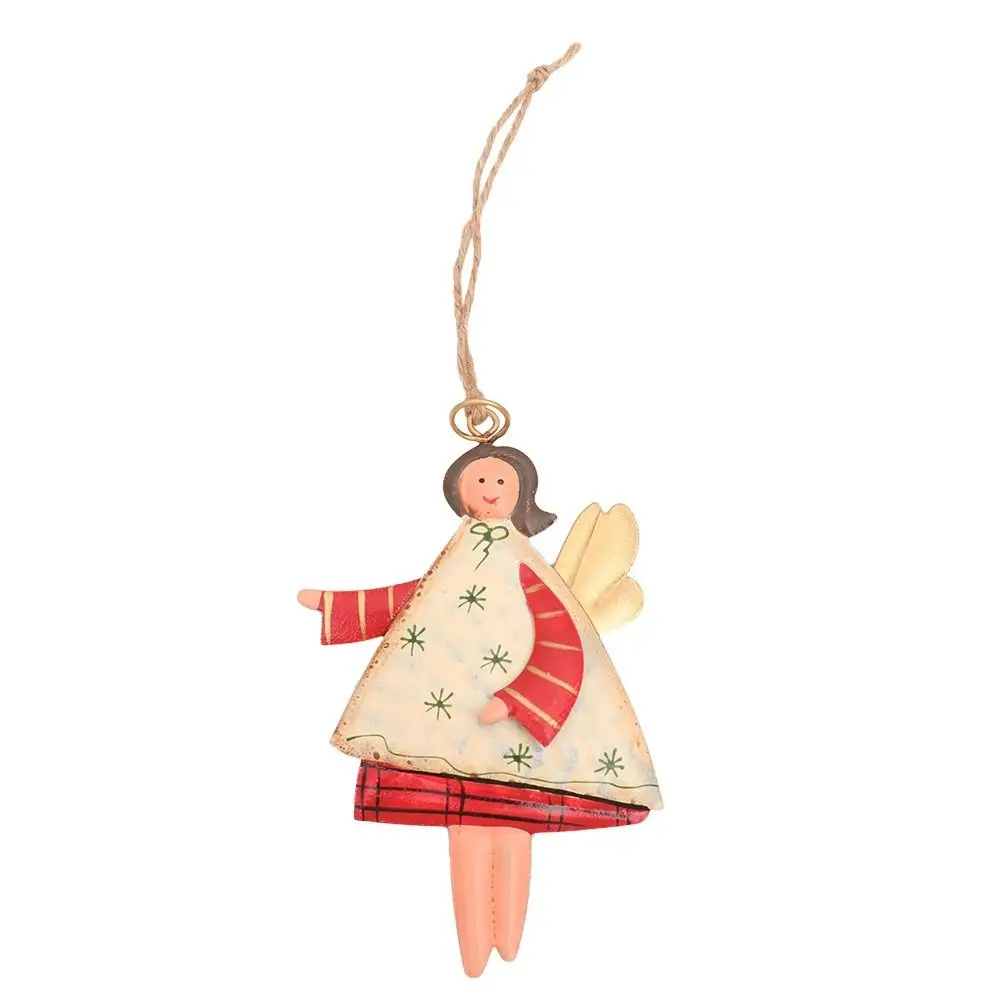 

Angel Girl Xmas Angel Girl Pendant DIY Hand-painted Christmas Santa Ornaments Iron Craft Santa Claus Christmas Tree Accessories