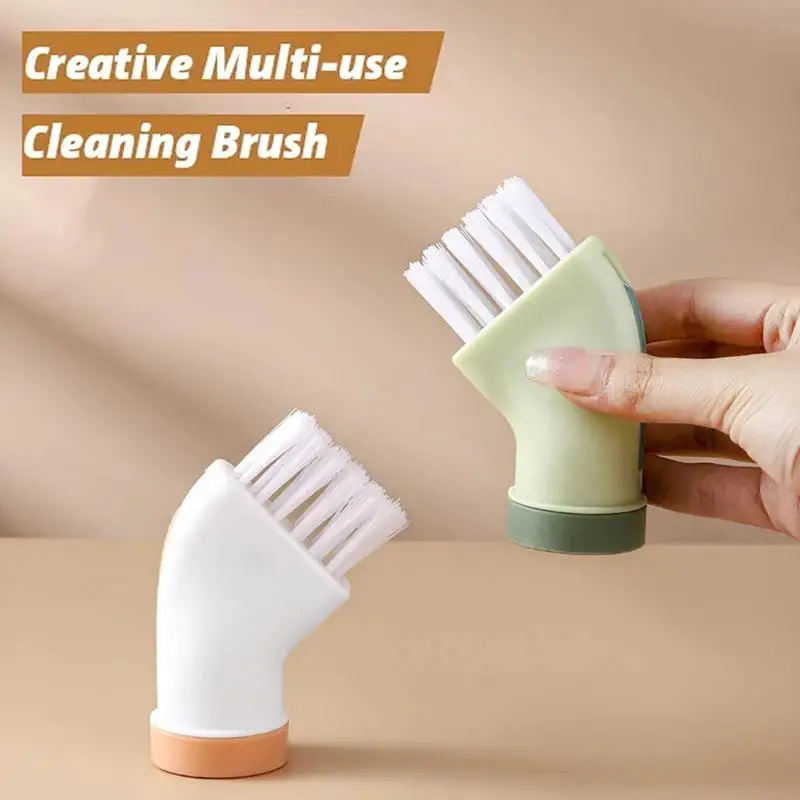 Creative Crevice Cleaning Brush Can Connect Mineral Water Bottle Wet and Dry Cleaning Brush Multifunctional Dead Angle Brush