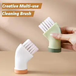 Creative Crevice Cleaning Brush Can Connect Mineral Water Bottle Wet and Dry Cleaning Brush Multifunctional Dead Angle Brush