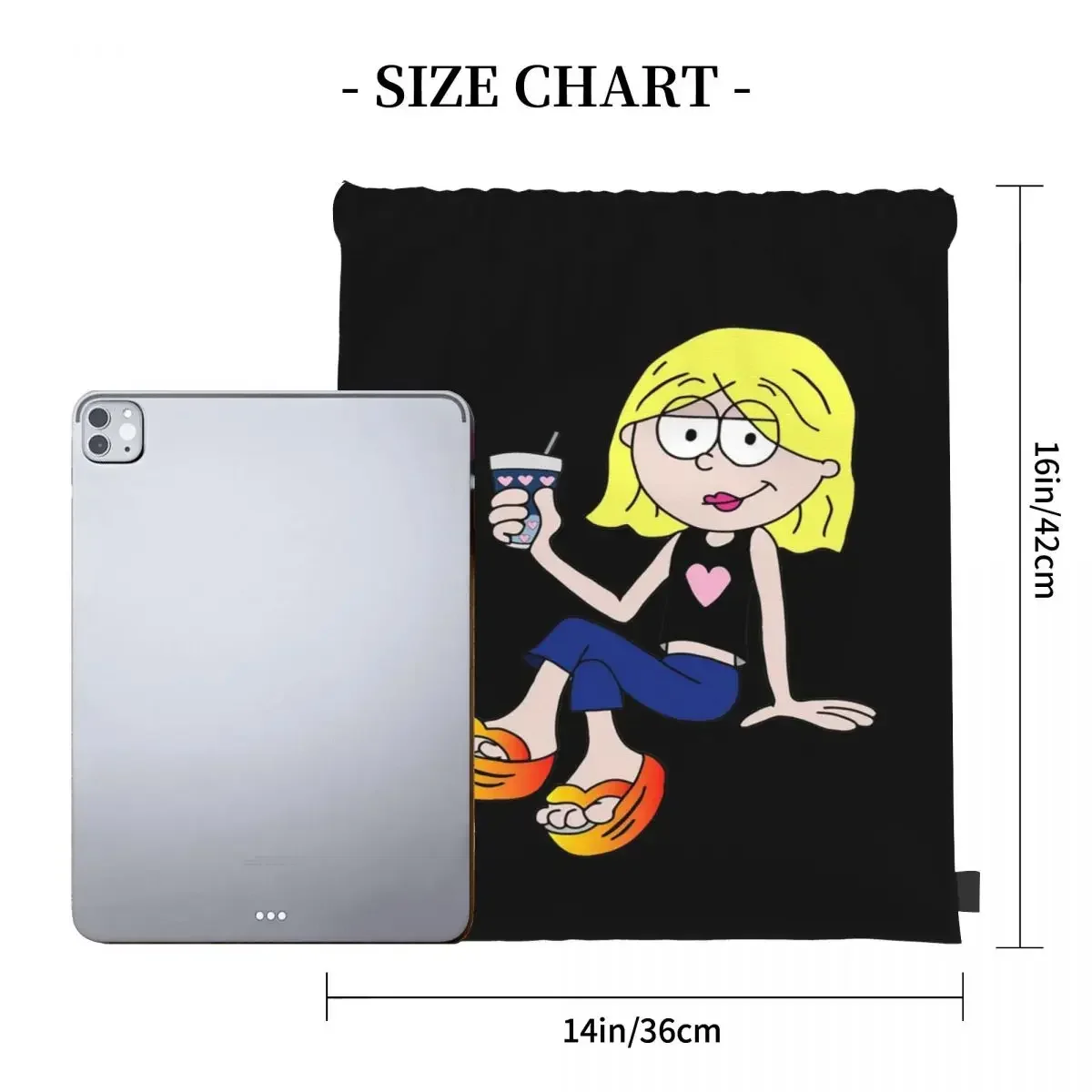 Lizzie Mcguire Backpacks Fashion Portable Drawstring Bags Drawstring Bundle Pocket Sports Bag Book Bags For Travel School