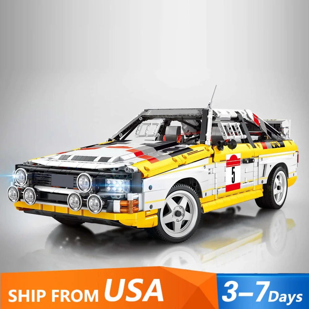 

Technicial Racing Yellow Car MOC 23044, спортивная модель автомобиля, набор 3887 шт., 1:8, гоночные машинки, строительные блоки, подарок на день рождения для взрослых и детей