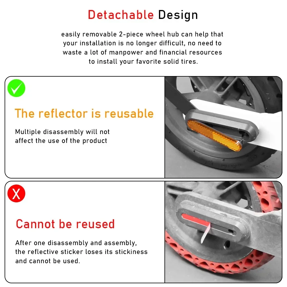 Copertura del riflettore copertura della ruota proteggi Shell decorazione conchiglie per Xiaomi Pro2 1S M365 Mi3 striscia riflettente di sicurezza