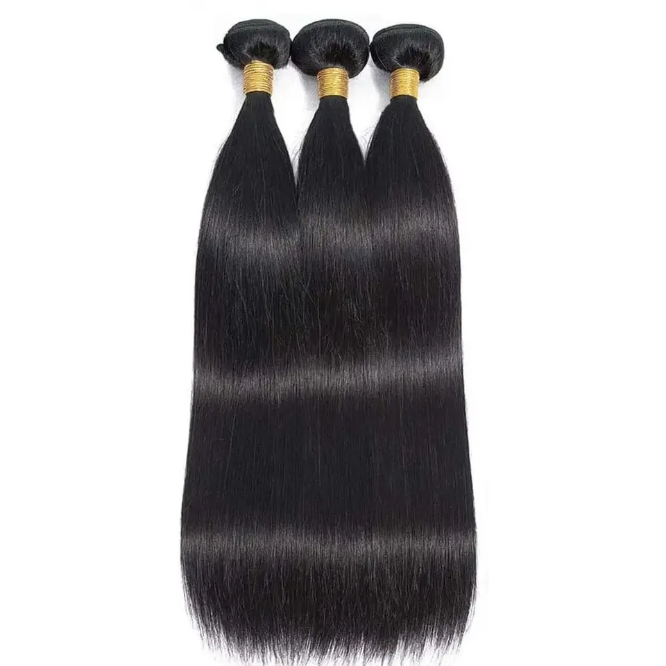 Paquetes de Cabello Humano Recto Remy Virgen Jupade Cabello Humano Recto Paquetes y Tejidos Cabello Negro Natural Extensiones 4