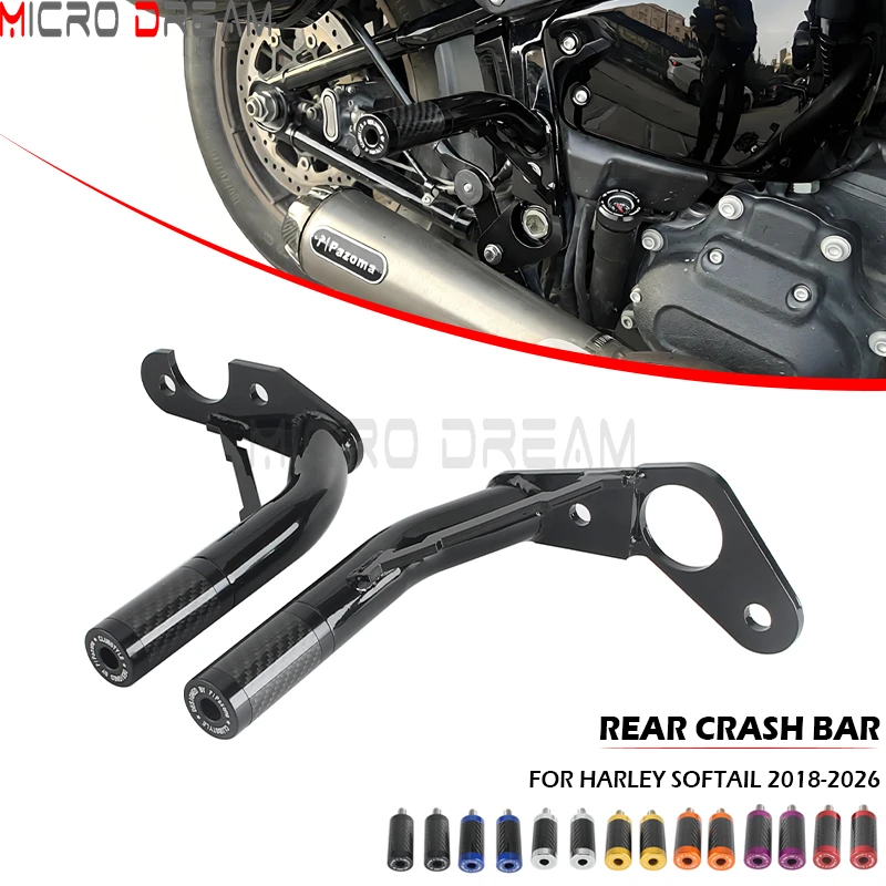 Highway Bumper Rear Crash Bar For Harley Softail 2018-26 Low Rider S 117 FXLRS ST 117 FXLRST Street Fat Bob 114 FXBBS FXFBS FXST