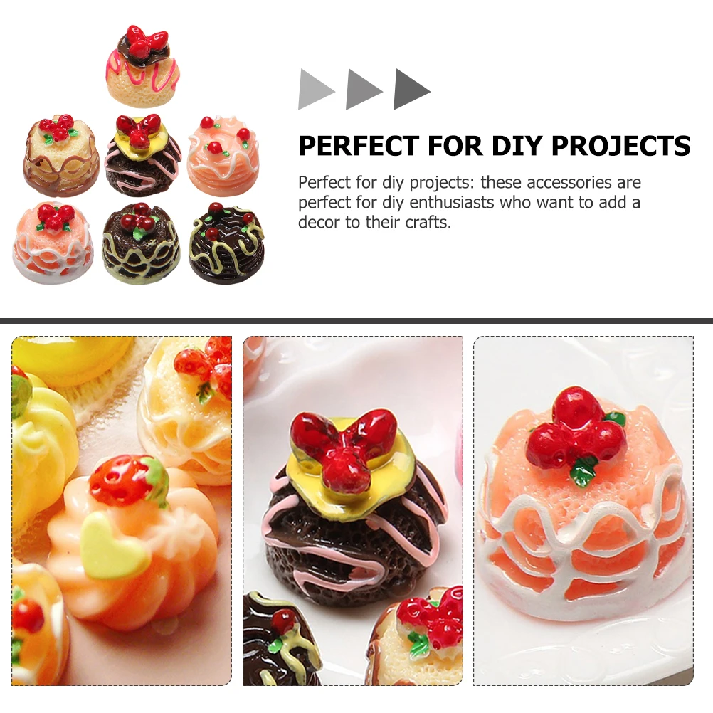 

25pcs Simulation Cake Accessories Miniature Models Artificial Decorations for Home Office Bakery Restaurant Hotel Bar Wedding