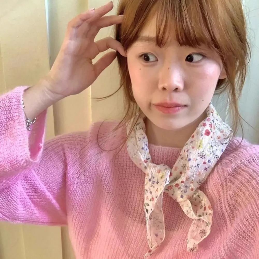 

Повязка на голову из сирсакера в форме треугольника, милая, ручной работы, для пляжного отдыха, аксессуар для волос в французском пасторальном стиле, тюрбан для девочек и женщин