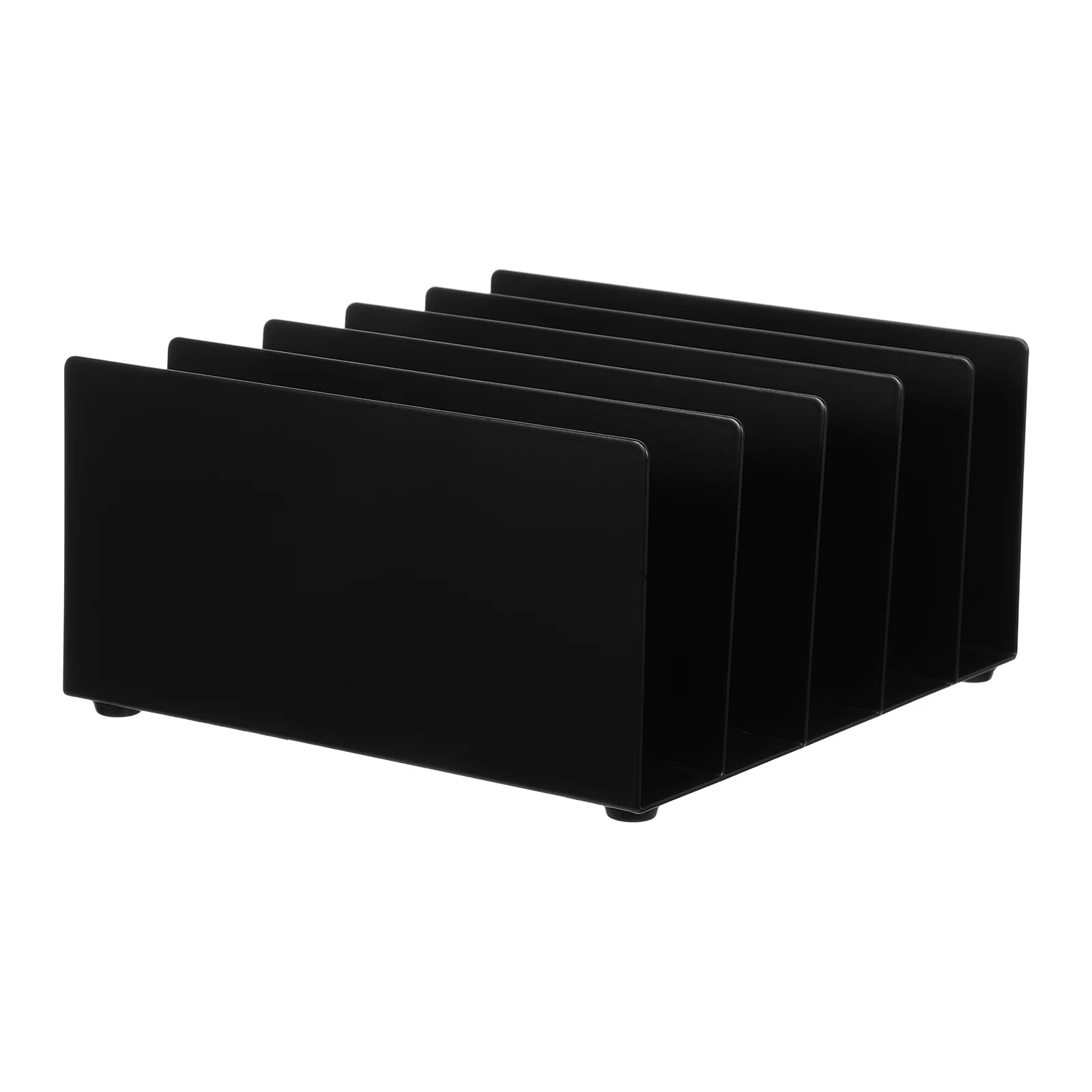 Porta posta in metallo nero Organizzatore di documenti desktop multifunzionale per file Buste Cartelle Selezionatore di file per uso domestico per ufficio