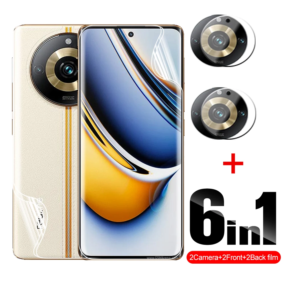 6in1 Front Back Hydrogel Film For Realme 11 Pro+ Camera Lens Screen Protector Readme 11 Pro Realme11Pro 11Pro protect film Cover