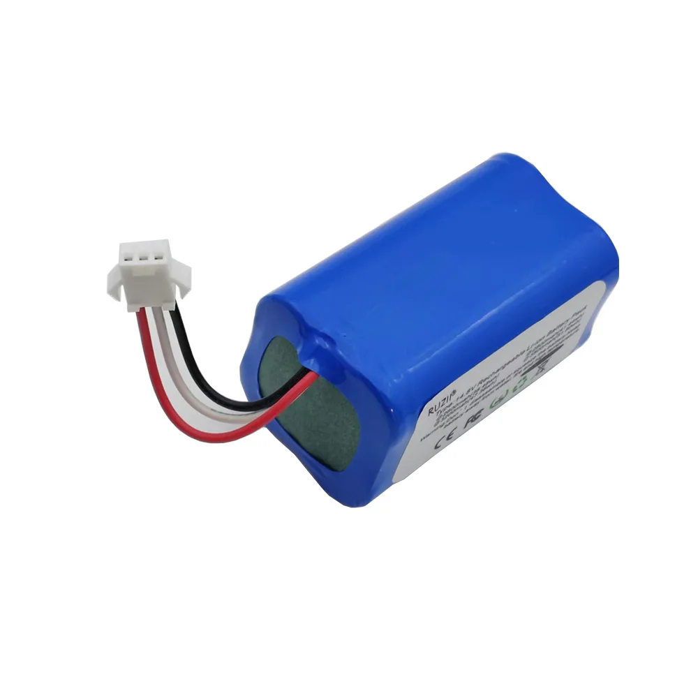 Rechargeableb14.8 V2600mAh For Ropo Glass 2 Robot Vacuum Cleaners Li-ion Cell lindrical Rechargeable Battery Pack 4S1P New