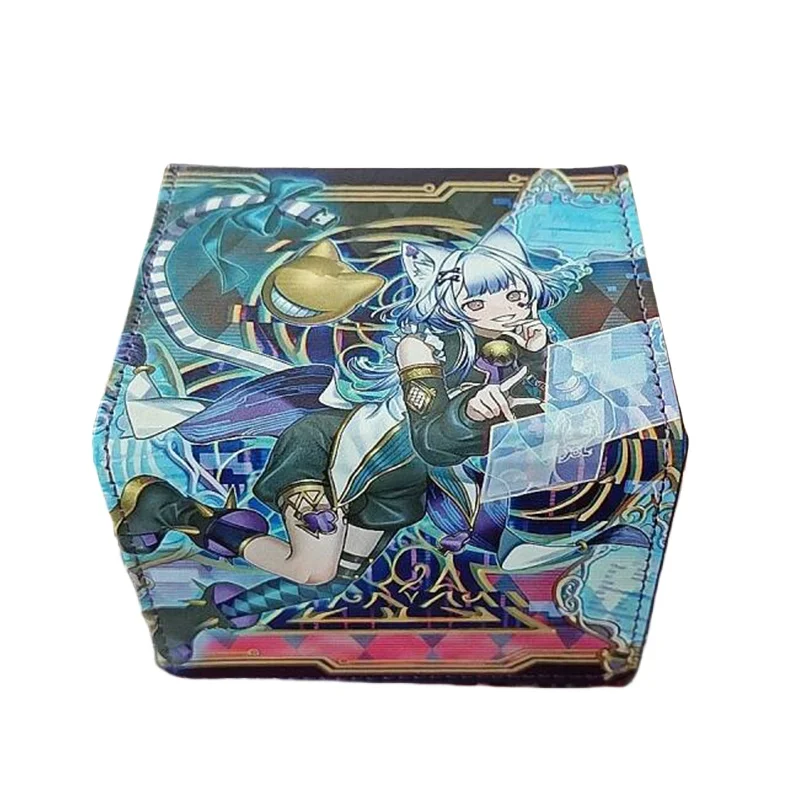 Yu Gi Oh Cards Box Mlice Pawn Cheshire Cat Anime Game Characters 100+Pu Portable Protection Storage Cards Box Toys Gifts