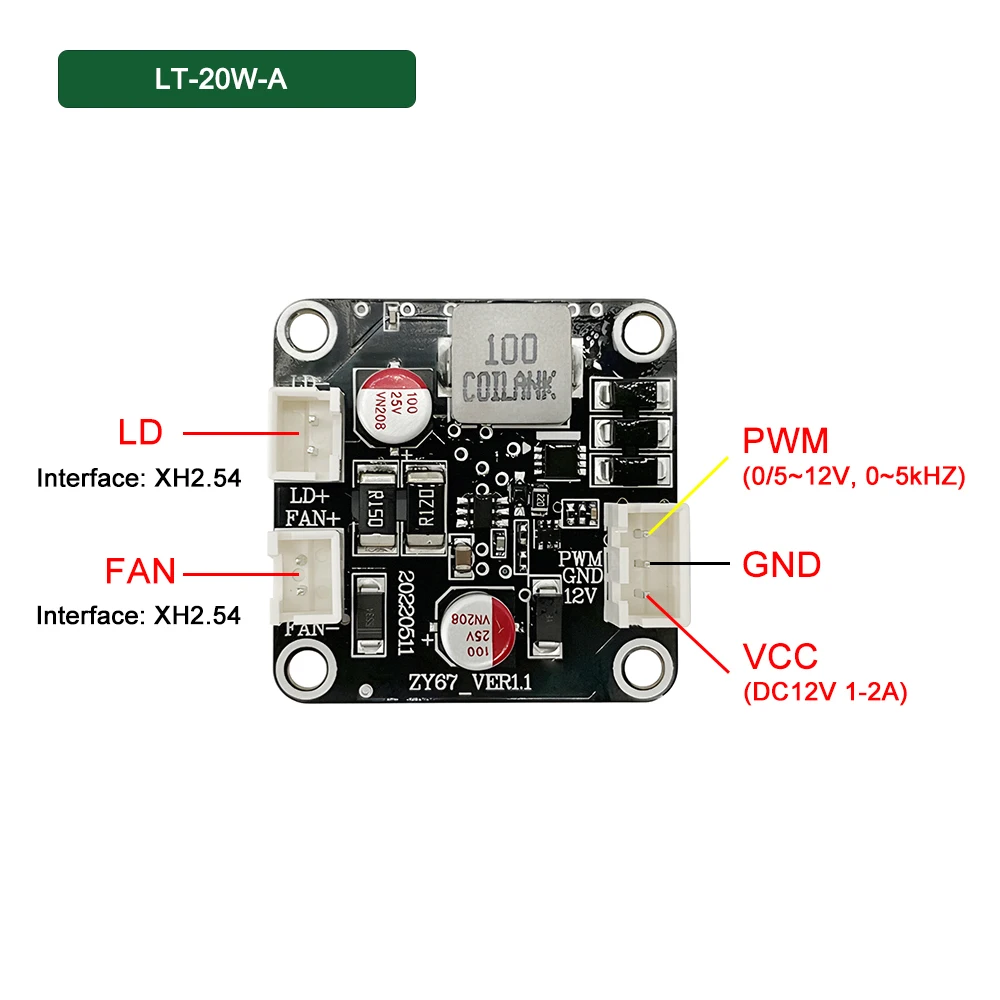 Imagem -05 - Árvore a Laser 20w 40 80w Driver de Laser para Gravação a Laser Cabeça de Corte Módulo Laser Gravador Ferramentas de Trabalho em Madeira Acessórios