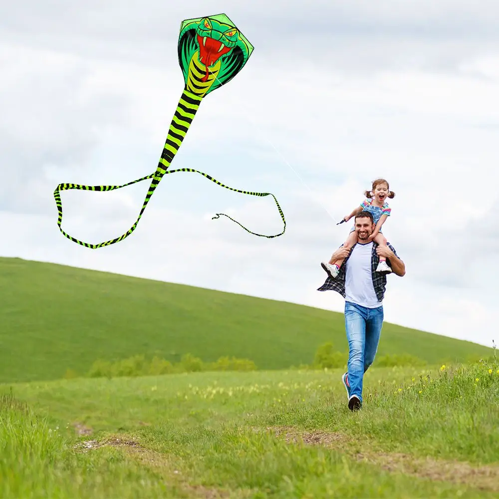 8/15m 2022년 신제품 해변 스포츠 어린이 및 성인용 스네이크 파워 코브라 연 야외 놀이 동물 풍선 연