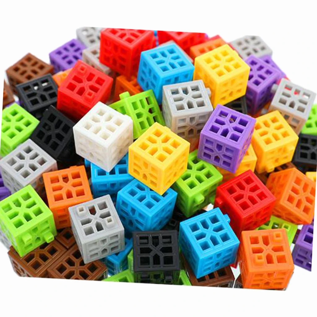 

Square Building Blocks Toy Multicolor Plastic Creation Cubes Educational Learning Kids Toy for Preschool Materials