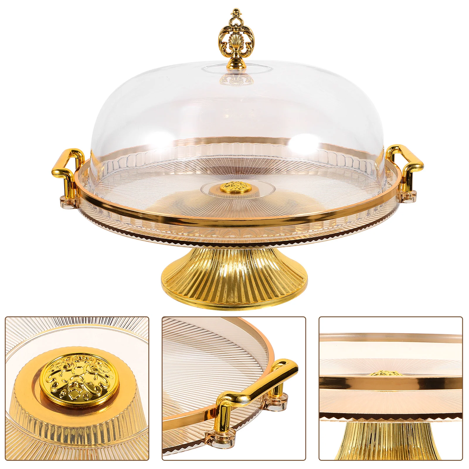 

1 Set Wedding Cupcake Stand Cake Display Dessert Holder Tall Base Multifunctional Serving Tray Snack Storage Fruit Plate Light