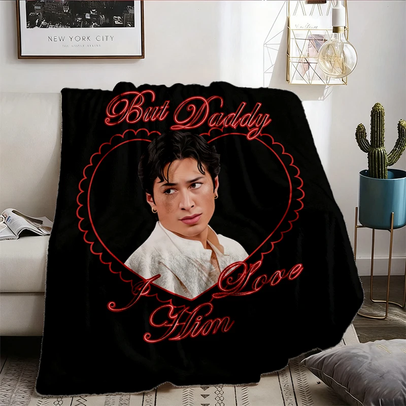 Hudson Williams Flannel Blanket, But Daddy I Love Flannel Throw, Hudson Williams Fan Cozy Blanket, Retro Graphic Warm Bl