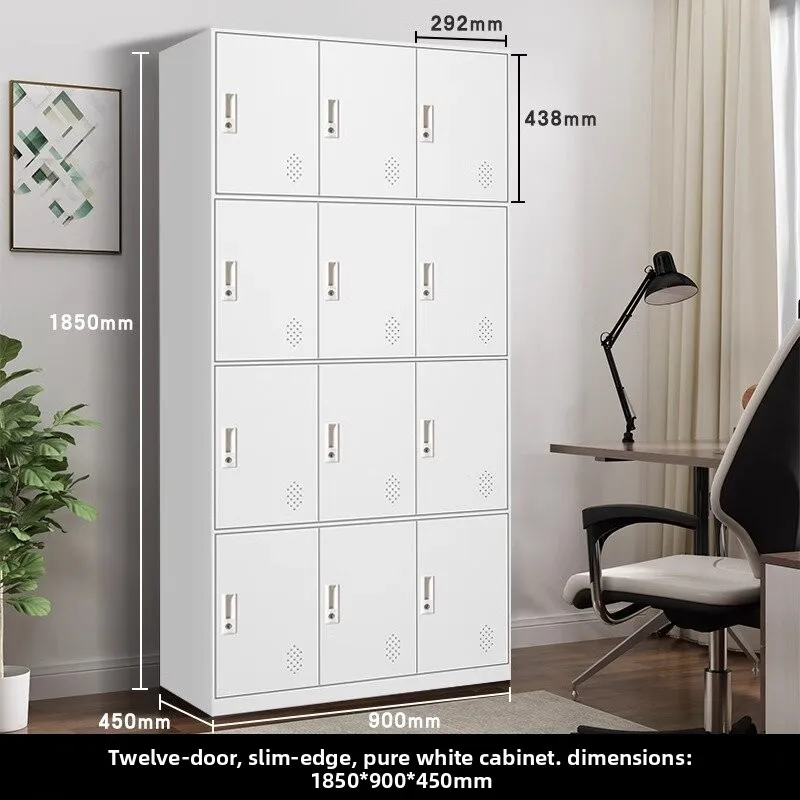 خزانة ملابس حديثة من الفولاذ الأبيض لأسفل أثاث منزلي لغرفة المعيشة وصالة الألعاب الرياضية وغرفة النوم والمدرسة والمكتب والارتفاع القابل للتعديل #3