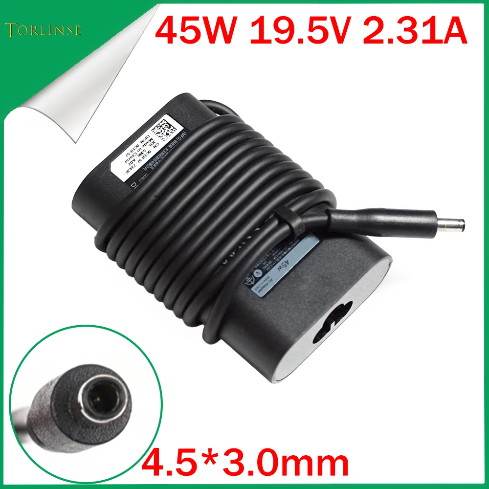 

Laptop Adapter 4.5*3.0mm 19.5V 2.31A 45W Charger for Dell LA45NM131 DA45NM131 XPS 11 12 13 9350 Inspiron 11/13/14/15 7579 L322X