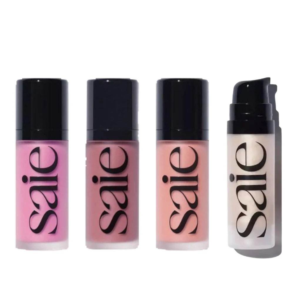 Saie 15 ml Starglow Glossy Gel Highlighter Rosy/Baby/Chilly Liquid Blush Contouring Shimmer Powder Gesichts-Make-up, weiche Textur