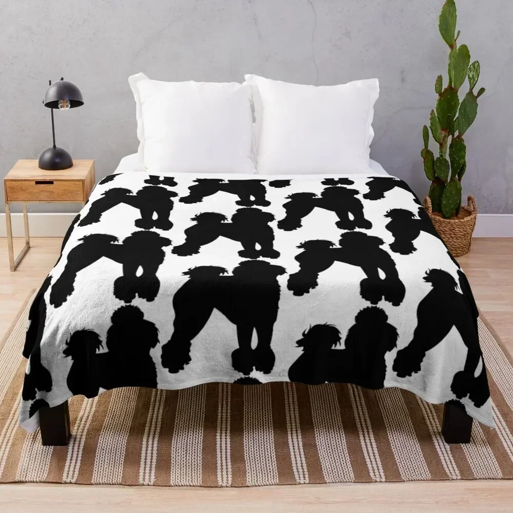 

Black Poodle Throw Blanket Soft Bedroom Blanket for Night Sleeping