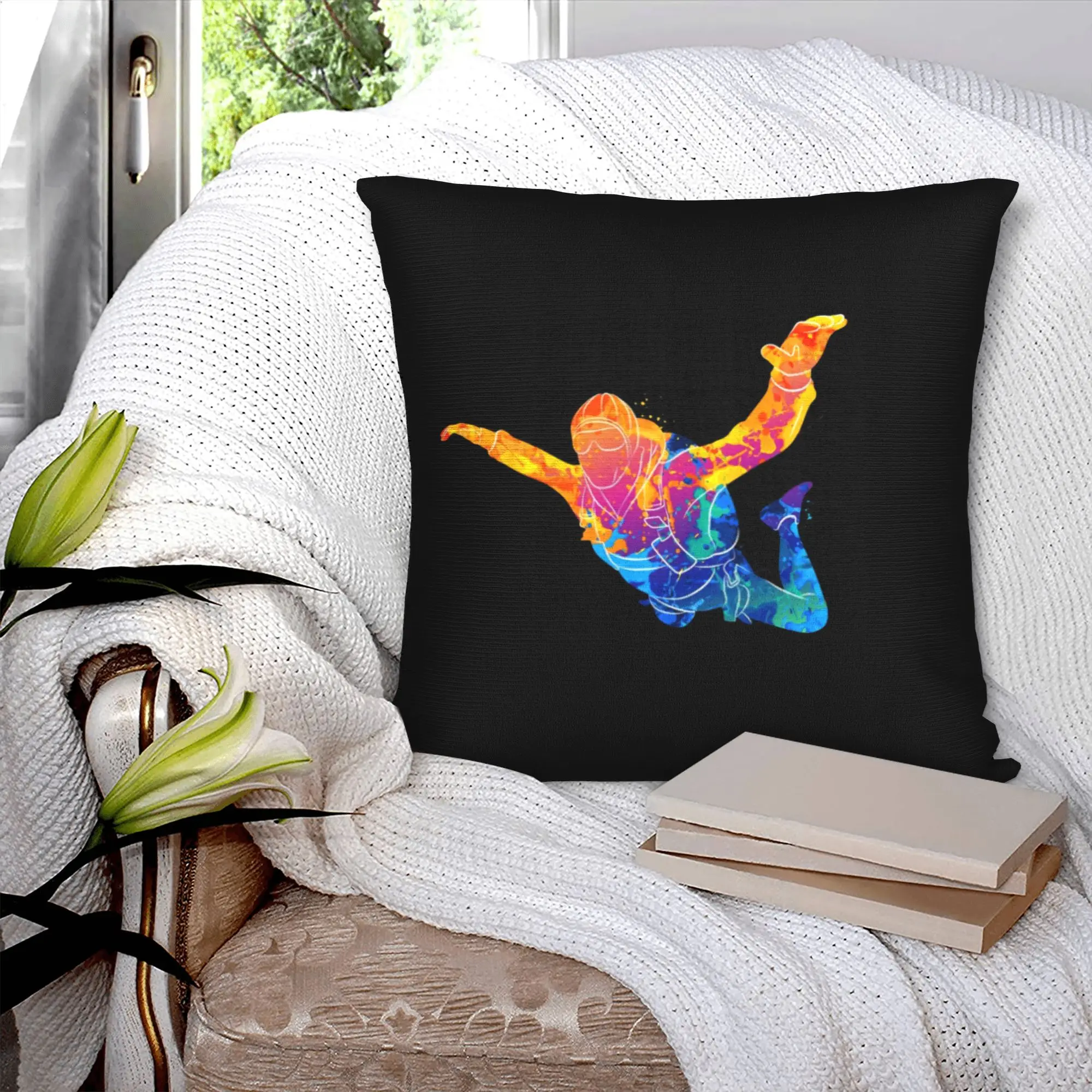 Luxury Skydiving Skydiver Sofa Cushion Cover Soft  Throw Pillow Case Home Decor
