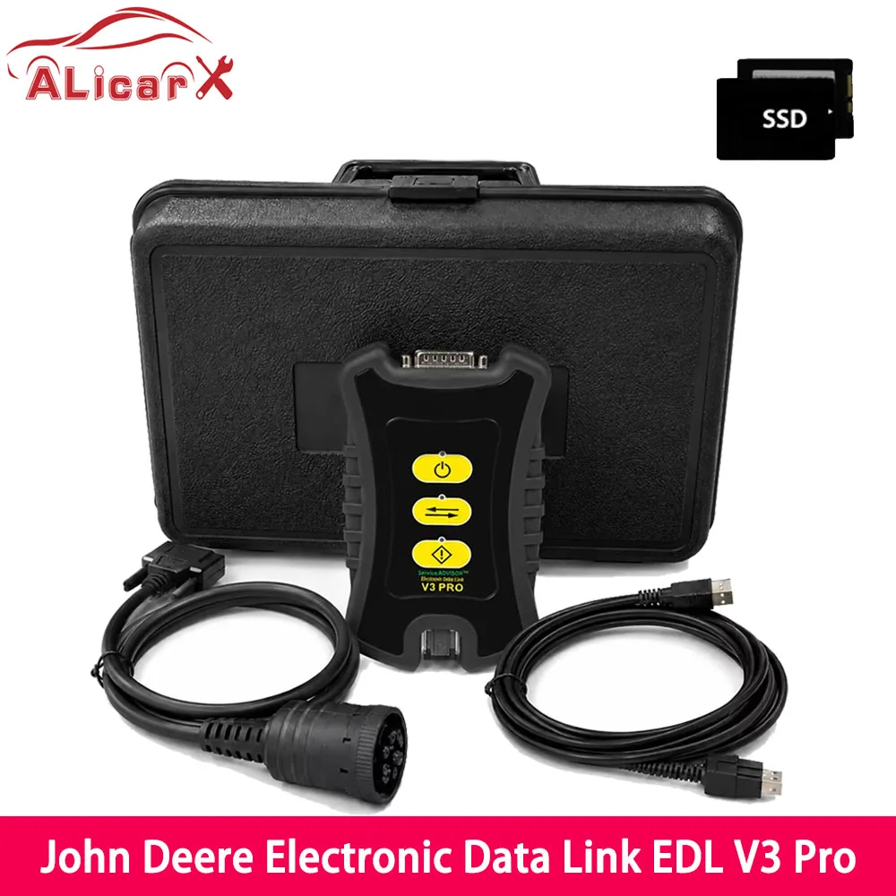 For John Deere Electronic Data Link EDL V3 Pro V5.4.44 AG+CF 512g SSD Advisor Construction Agricultrue Tractor Diagnotic Tool