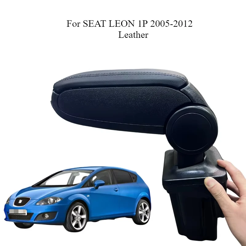 Armrest For SEAT LEON 1P 2005-2012 Leather Custom Fit Center Console Storage Box Vehicle Accessories Comfortable Driving