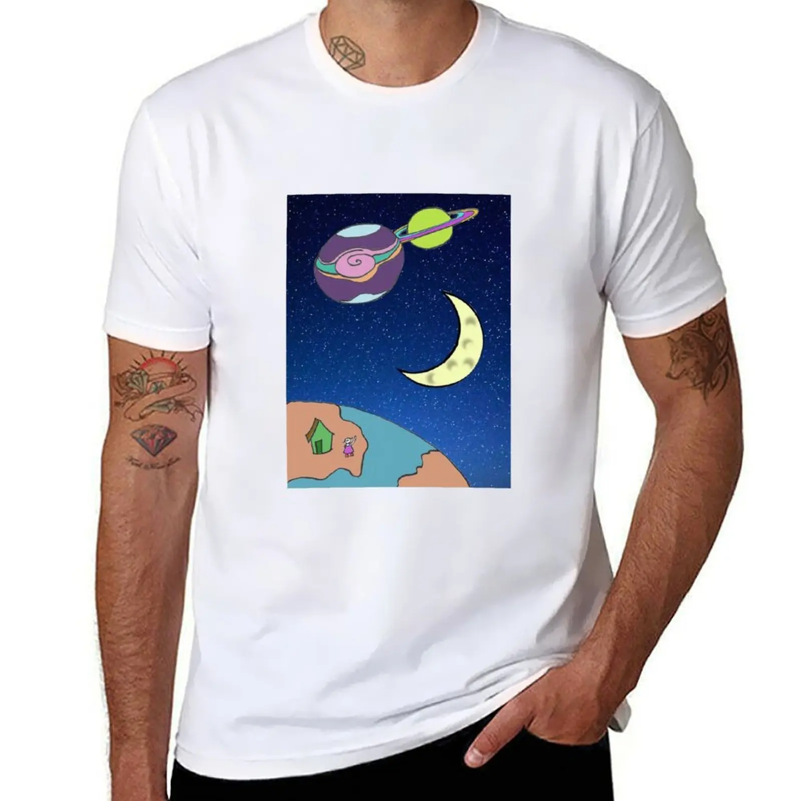 

lil jenny waves to giove satty & the moon T-Shirt t shirt man designer man t shirt designer T-Shirt
