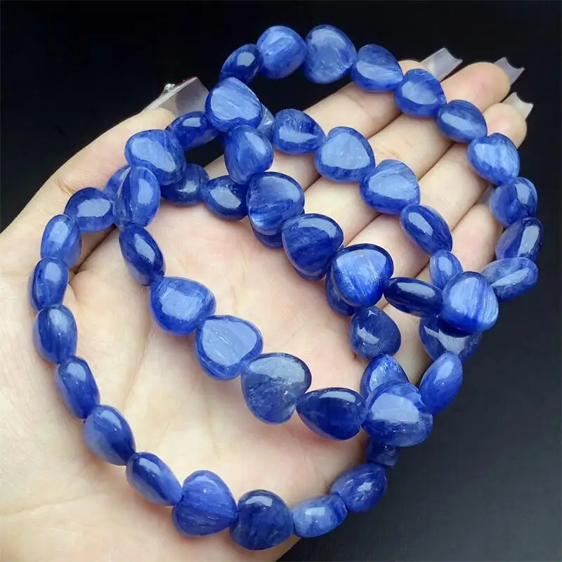 Natural Kyanite Heart Bracelet Crystal Reiki Healing Fengshui Stone Fashion Jewelry Gift For Women Men 1PCS