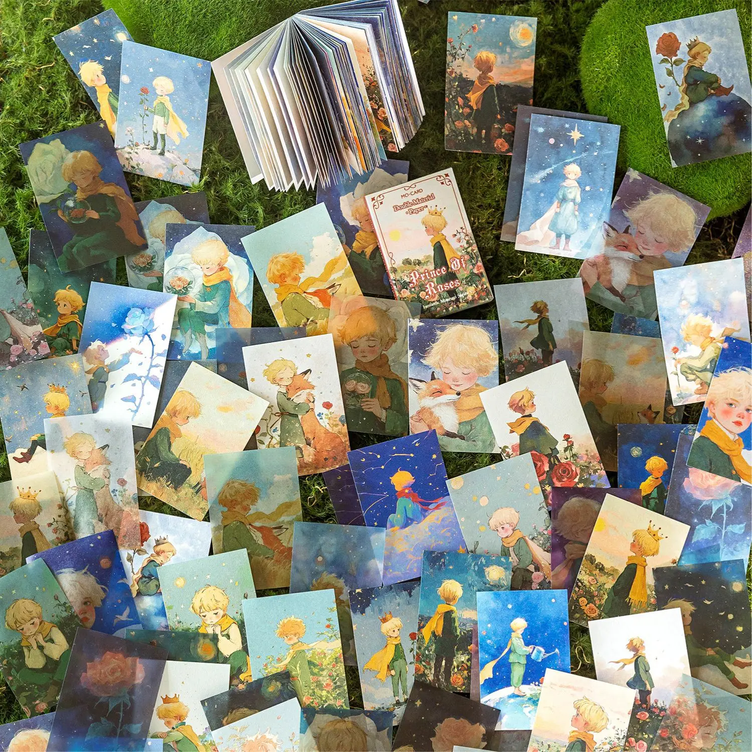 100 ชิ้น/ล็อต Memo Pads วัสดุกระดาษ Fantasy Museum กระดาษขยะสมุดบันทึก Scrapbooking การ์ดตกแต่งพื้นหลังกระดาษ