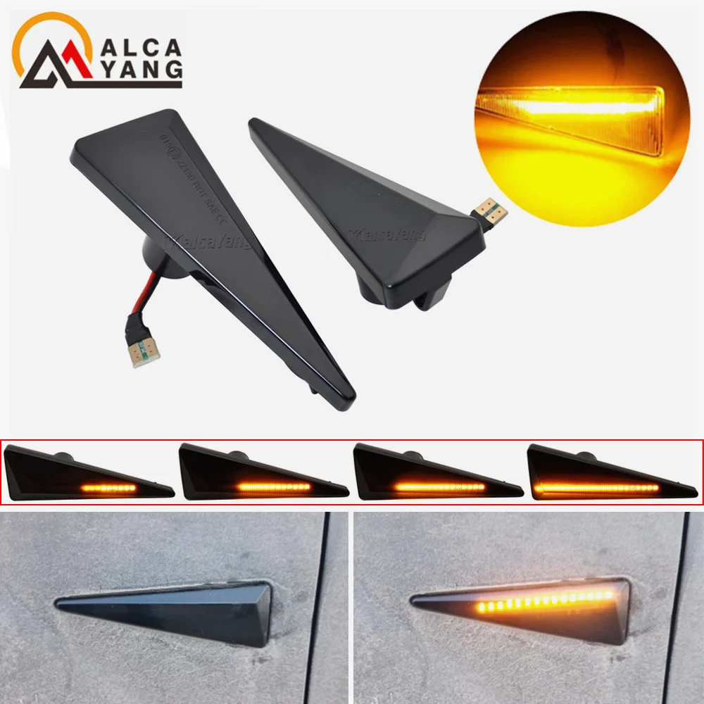 2 Stück LED Dynamische Seitenmarkierungs-Blinkleuchte für Renault Megane MK2 CC Espace MK4 Scenic MK2 Wind Avantime Thalia 2 – Detail 9