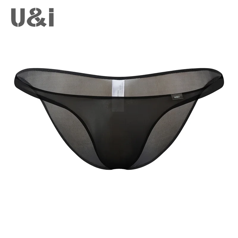 U&I sexy small briefs for girls hot low waist single layer crotch 50g ultra-thin transparent nylon lover gift