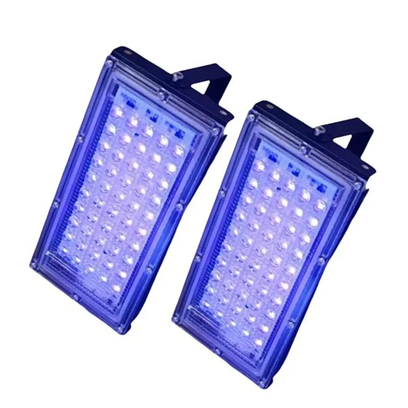 A64Z 2 PCS 50W LED Black Light IP65 Waterproof UV Blacklight Floodlight Ultravilet Lamp Outdoor LED Stage Light 220V
